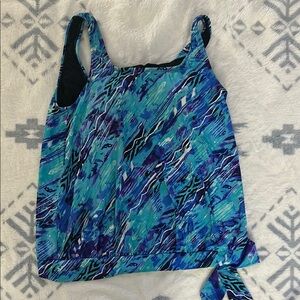 Blue and Purple Women's swim Top